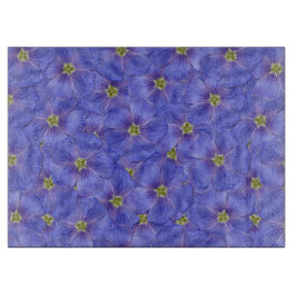 Blaues Flachs Nahtloses Muster Schneidebrett