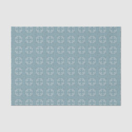 Blaues Fleur-de-Lis-Musterteppichpapier Seidenpapier