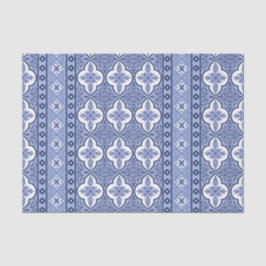 Blaues Fliesendesign - nahtlose Musterdecoupage Seidenpapier