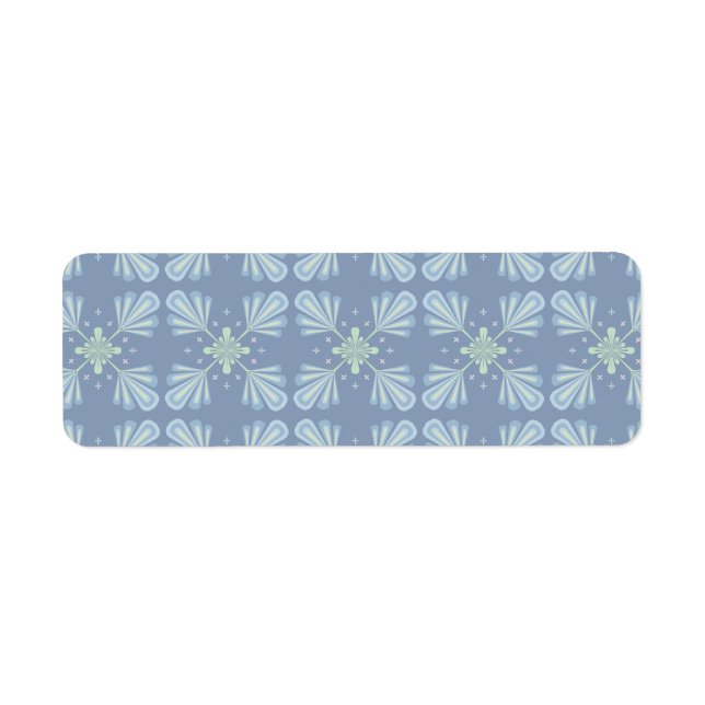 Blaues florales abstraktes Muster (Vorne)