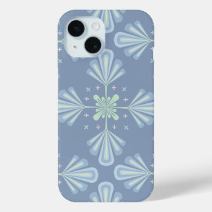 Blaues florales abstraktes Muster Case-Mate iPhone Hülle