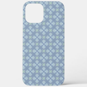 Blaues florales abstraktes Muster Case-Mate iPhone Hülle