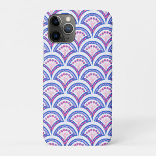 blaues florales Damastmuster Case-Mate iPhone Hülle