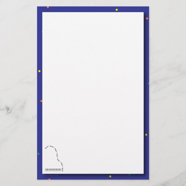 Blaues Flügels-Erwägungsgrunden-Briefpapier Briefpapier (Vorderseite)