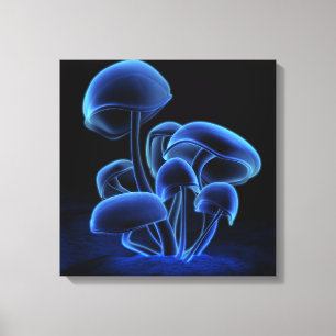 Blaues Fluoreszenz-Quadrat Leinwanddruck