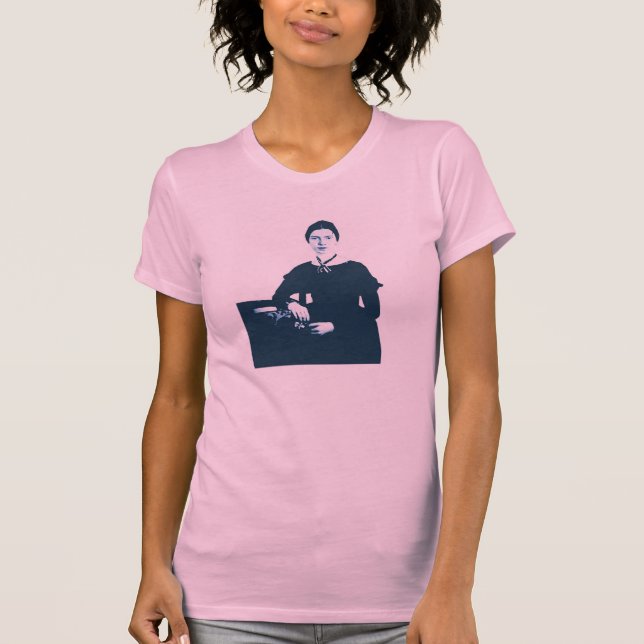 Blaues Foto-Shirt Emilys Dickinson T-Shirt (Vorderseite)
