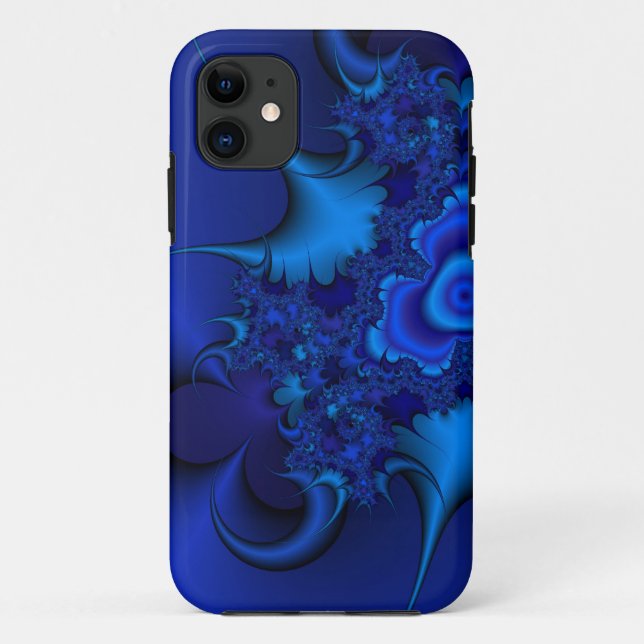 blaues Fraktal-iPhone-Case Case-Mate iPhone Hülle (Rückseite)
