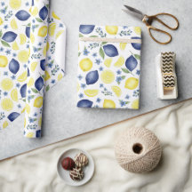 Blaues französisches Land-Lemonen-Muster