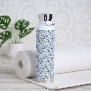 Blaues französisches Land-Toile-Muster Trinkflasche