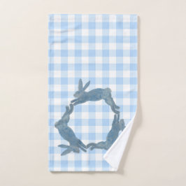 Blaues Französisches Landkaninchen Handtuch