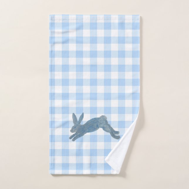 Blaues Französisches Landkaninchen Handtuch (Handtuch)