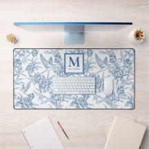 Blaues französisches Toile-Monogramm Name