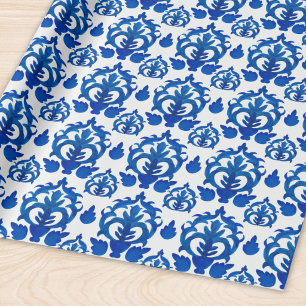 Blaues französisches Toile-Muster  Geschenkpapier