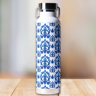 Blaues französisches Toile-Muster Trinkflasche