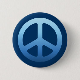 Blaues Friedenszeichen Button