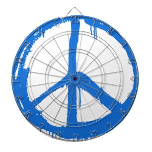 Blaues Friedenszeichen Dartscheibe