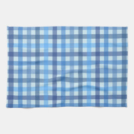 Blaues Fünf-Farben-Gingham-Küchenhandtuch Geschirrtuch