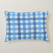 Blaues Fünf-Farben-Gingham-Muster-Akzentschminkkis