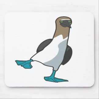 blaues füßiges Dummkopf mousepad