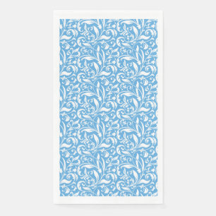 Blaues Geblüht Druckpapier Serviette