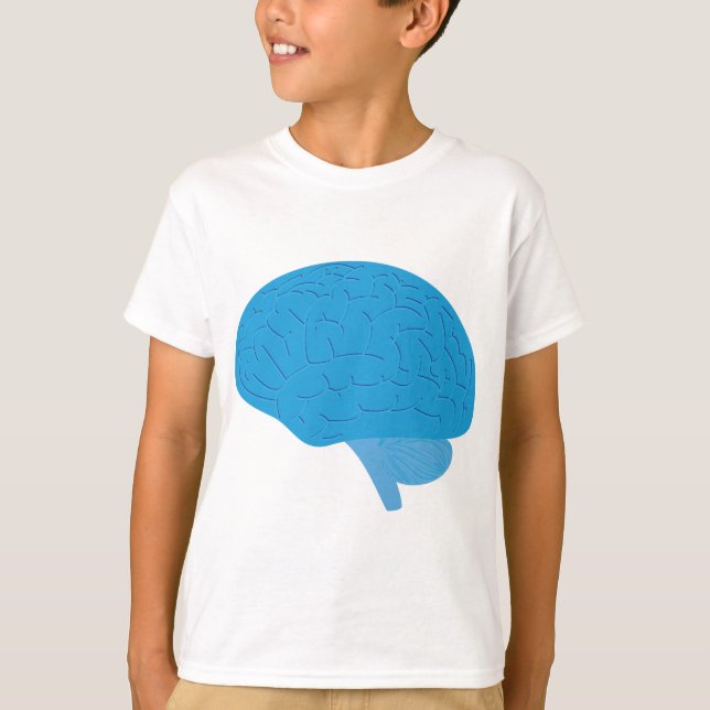 Blaues Gehirn T-Shirt (Vorderseite)
