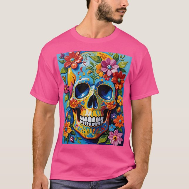 Blaues Gelbes Shirt  für die Blume (Vorderseite)
