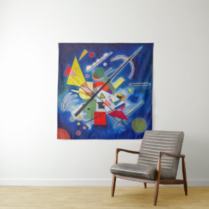 Blaues Gemälde Wassily Kandinsky Wandteppich