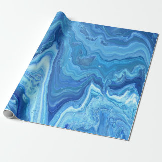 Blaues Geode Geschenkpapier