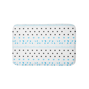 Blaues Geometrics Badematte