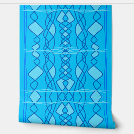 Blaues geometrisches Design Tapete