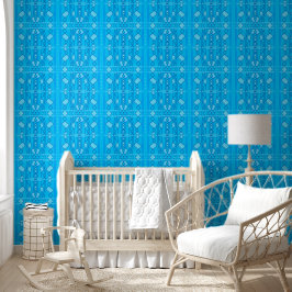 Blaues geometrisches Design Tapete