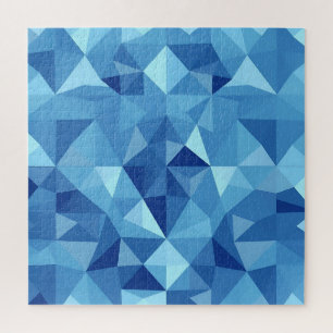 Blaues geometrisches Mosaikfliesenmuster