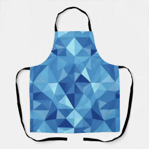 Blaues geometrisches Mosaikfliesenmuster Schürze