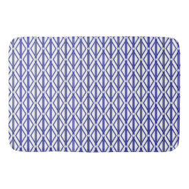 Blaues geometrisches Muster Badematte