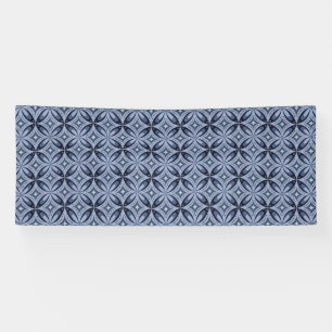 Blaues geometrisches Muster im Retro-Stil Banner