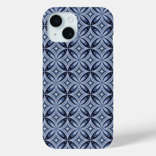Blaues geometrisches Muster im Retro-Stil Case-Mate iPhone Hülle