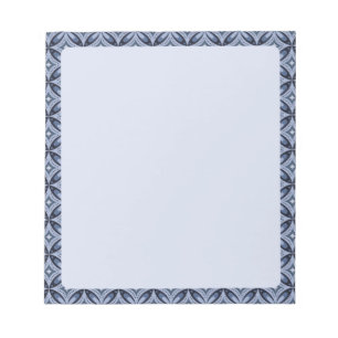 Blaues geometrisches Muster im Retro-Stil Notizblock