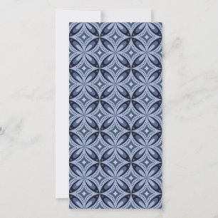 Blaues geometrisches Muster im Retro-Stil Save The Date