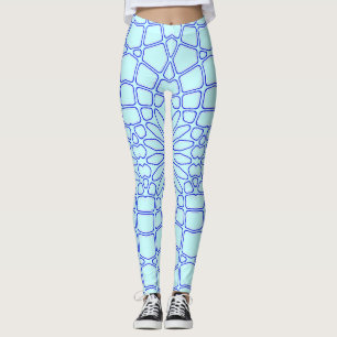 Blaues geometrisches Muster "Ratti_Creative_Arts" Leggings