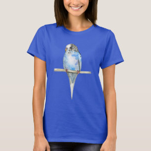 Blaues gepunktetes Budgerigar T-Shirt