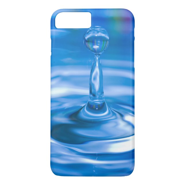blaues geripptes Wasser mit Tröpfchen Case-Mate iPhone Hülle (Rückseite)