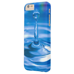 blaues geripptes Wasser mit Tröpfchen Barely There iPhone 6 Plus Hülle