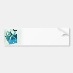 Blaues Geschenk II Autoaufkleber