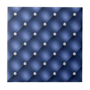 Blaues getuftetes kleines quadratisches Dekoration Fliese