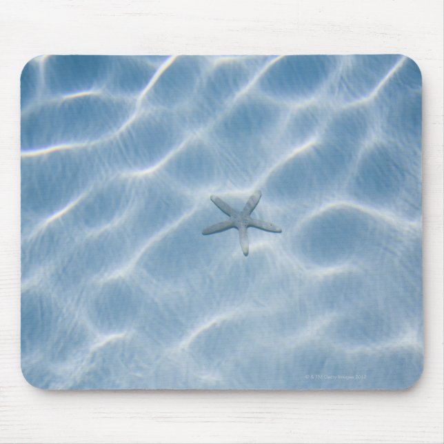 Blaues Gewässer mit Seestern Mousepad (Vorne)