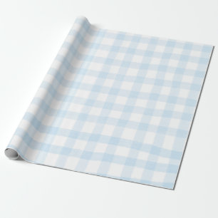 Blaues Gingham-Geschenkpapier kariert Geschenkpapier