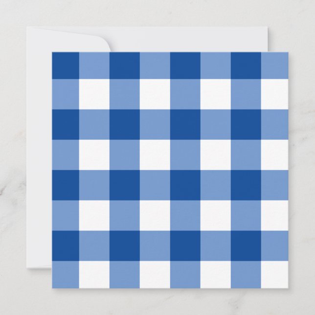 Blaues Gingham-Muster (Vorderseite)