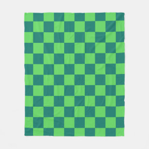 Blaues Gingham-Muster Fleecedecke