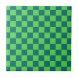 Blaues Gingham-Muster Fliese<br><div class="desc">Blaues Gingham-Muster</div>