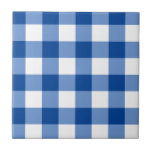 Blaues Gingham-Muster Fliese<br><div class="desc">Ein buntes bearbeitbares Schachbrett oder Gingham Muster. Klicken Sie zum Personalisieren auf Design bearbeiten und wählen Sie bis zu 4 Farben. Fühlen Sie sich frei fragen für Design-Hilfe.</div>